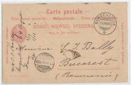 Switzerland - Burgenstock - 1904 - Circulata In Bucuresti - Romania - Stampila Goarna - Autres & Non Classés