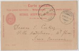 Switzerland - Feydey S. Leysin - 1899 - Circulata Romania - Sinaia - Vila Budisteanu - Fey