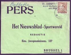 K0394 - Belgique - Lettre De Aalbeke à Bruxelles 1963 + Cachet Relais - 1936-51 Poortman