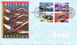 AUSTRALIE. N°1487-90  Sur Enveloppe 1er Jour (FDC) De 1996.  Aviation Militaire Dont Hélicoptère. - Helicopters