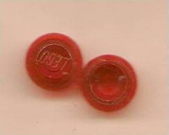 Lego 1x1 Round Transparent Rouge - Figurines