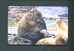 FALKLAND ISLANDS  -  Chip Phonecard/Sea Lions As Scan - Falklandeilanden