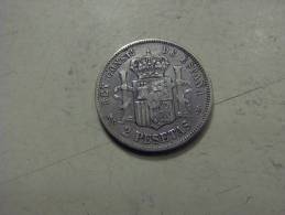 Piece Monnaie ESPAGNE Argent 2 Pesetas 1882 (13/14) - Sammlungen