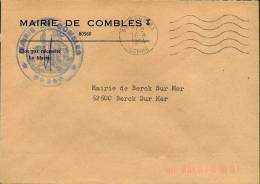 Combles Somme 16/81984 Lettre En Franchise De Mairie à Mairie - Civil Frank Covers