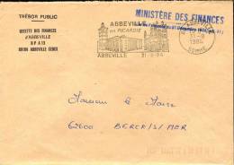 Abbeville Somme 31/8/1984 Franchise De Mairie à Mairie Collégiale St Wulfran - Lettres Civiles En Franchise