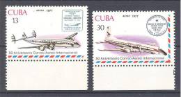 Cuba: Yvert N°A265/6**; MNH; Aviation - Aéreo