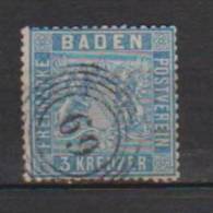 ALLEMAGNE ANCIENS ETATS BADE GRAND DUCHE 1861 FOND LIGNE N°10a Oblitéré - Used