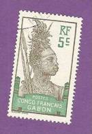 COLONIES FRANCAISES GABON TIMBRE N° 36 OBLITERE GUERRIER - Altri & Non Classificati