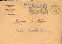 Abbeville Somme 4/5/1983 Franchise Trésor Public Pour Mairie - Civil Frank Covers