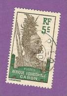 COLONIES FRANCAISES GABON TIMBRE N° 52 OBLITERE GUERRIER - Other & Unclassified