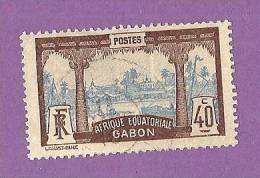 COLONIES FRANCAISES GABON TIMBRE N° 59 OBLITERE VUE DE LIBREVILLE - Other & Unclassified