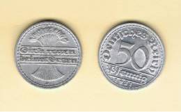 ALEMANIA - GERMANY - WEIMAR  50 Pfennig 1921D - Andere & Zonder Classificatie