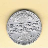ALEMANIA - GERMANY - WEIMAR  50 Pfennig 1922A - Otros & Sin Clasificación