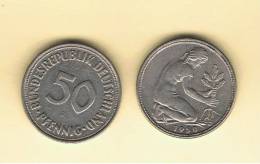 ALEMANIA - GERMANY - Republica Federal  50 Pfennig 1950J - 50 Pfennig
