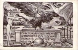 Cartolina Militari Circolo Ufficiali MILANO A Ricordo Del III°Campionato Militare Ill.Pesci 1921 - Altri & Non Classificati