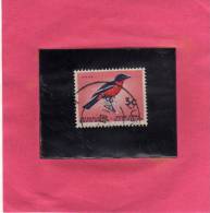 SUD SOUTH AFRICA RSA AFRIQUE 1961 FAUNA BIRDS CRIMSON BREASTED SHRIKE UCCELLI Laniarius Atrococcineus  UCCELLO USED - Oblitérés