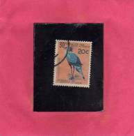 SUD SOUTH AFRICA RSA AFRIQUE 1961 FAUNA BIRDS SECRETARY BIRD UCCELLI Sagittario Serpentarius  UCCELLO USED - Gebruikt