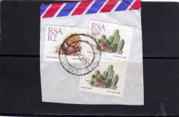 SUD SOUTH AFRICA RSA AFRIQUE 1988 FLORA PLANTS Succulent Plant CRASSULA COLUMNARIS TAVARESIA BARKLYI PIANTA PIANTE  USED - Used Stamps