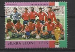 SIERRA LEONE 1990 - WORLD CUP FOOTBALL - COSTARICA TEAM  - MNH MINT NEUF NUEVO - 1990 – Italien