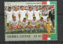 SIERRA LEONE 1990 - WORLD CUP FOOTBALL - USA TEAM  - MNH MINT NEUF NUEVO - 1990 – Italien