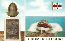 GB - Norf - Cromer Lifeboat + Monument "Henry Blogg Coxswain Of Cromer Life-boats..." - Ed. J. Salmon (circulated 1983) - Autres & Non Classés