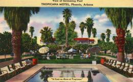 Phoenix AZ Tropicana Motel Old Postcard - Phönix