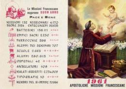 Calendarietto - Apostoliche Missione Francescana  - Roma 1961 - Kleinformat : 1941-60