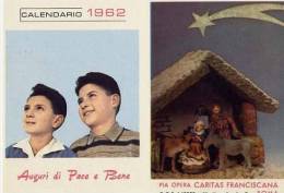 Calendarietto - Pia Opera Caritas Francescana - Roma 1962 - Tamaño Pequeño : 1961-70