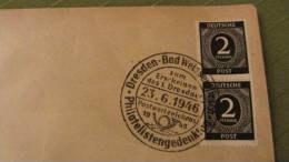 Brief Mit Mi-Nr: 912 Vom 23.6.1946 So-Stempel "Dresden - Bad Weisser Hirsch Philatelisten Gedenktag" - Storia Postale