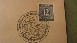 Brief Mit Mi-Nr: 920 Vom 23.6.1946 So-Stempel "Dresden - Bad Weisser Hirsch Philatelisten Gedenktag" - Lettres & Documents