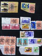 Fragments Avec Affranchissements Mixte : Congo Belge Et République Et Usages Tardif Timbres Congo Belge  Lot 1 - Other & Unclassified