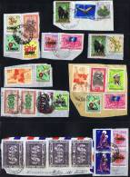 Fragments Avec Affranchissements Mixte : Congo Belge Et République Et Usages Tardif Timbres Congo Belge  Lot 2 - Other & Unclassified