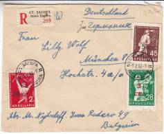 Métiers - Mineurs - Fleuriste - Drapeaux - Bulgarie - Lettre Recommandée De 1962 - Oblitération  Stara Zagora - Cartas & Documentos