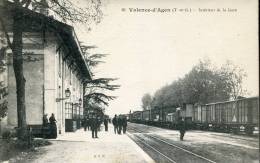82-TARN ET GARONNE-VALENCE D AGEN      INT DE A GARE    TRAIN    ECRITE ‹(•¿• )› - Valence