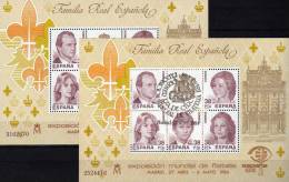 EXFILNA Madrid 1984 Spanien Block 27 **/o Plus EK 15€ König Juan Carlos Familie Hoja M/s Bloc Philatelic Sheet Bf Espana - Blocks & Sheetlets & Panes