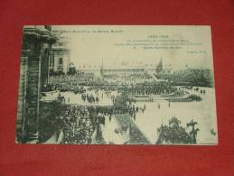 BRUXELLES - 75 Anniversaire De L´Indépendance Belge - Fête Patriotique Place Poelaert - Après L´arrivée Du Roi - 2 Scans - Feiern, Ereignisse