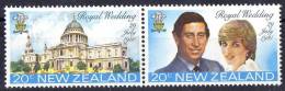 New Zealand 1981 Royal Wedding Pair MNH - Unused Stamps