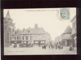 35 La Guerche De Bretagne Rue D'anjou édit. C.B. Charpentier Coiffeur Café Des Voyageurs Magasin Salles Feuvrier - La Guerche-de-Bretagne