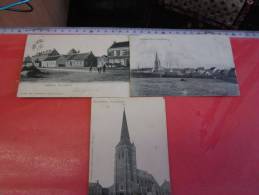 3 Postk.:   TESSENDERLOO: STATIEPLEIN ( Gen. A 5189 Verachtert Feyen ),  KERK  .PANOROMA - Tessenderlo