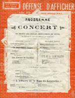 REVEL - Programme D'un Concert -  1903 - Au Profit Des écoles Chrétiennes - Programma's