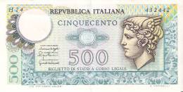 BILLETE DE ITALIA DE 500 LIRAS DEL AÑO 1976 -MEDUSA  (BANKNOTE) - 500 Lire