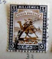 SUDAN 5 MILLIEMES USATO  LINGUELLA - Soedan (...-1951)