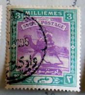 SUDAN 3 MILLIEMES USATO  LINGUELLA - Soedan (...-1951)