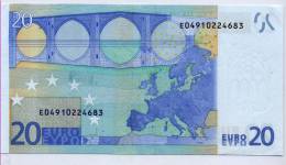 EURONOTES BANCONOTA BILLET DA 20 EURO E SLOVACCHIA G015.. FDS - 20 Euro