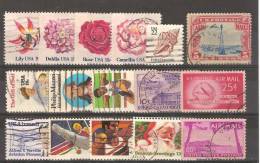 USA - LOT DE TIMBRES OBLITERES - POSTE AERIENNE - SPORT - FLEUR - COQUILLAGE - Sammlungen