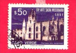 Capo Verde - USATO - 1952 - Exposição Arte Sacra Missionária - $ 50 - Cape Verde