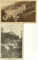 68 CPA Ferrette 2 Cartes Souvenir Et Chateau - Ferrette