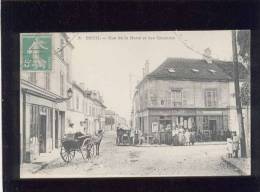 95 Deuil Rue De La Barre & Rue Cauchoix   édit. ELD N° 3 Animée Automobile , Café A.viellot , Bourrelier Biencourt - Deuil La Barre