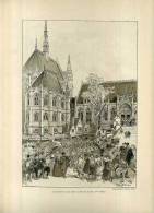 - PLANTATION DU MAY DANS LA COUR DU PALAIS . XVIe SIECLE .  ZINCO. EN CAMAIEU   DE ROBIDA SUR PARIS . - Sonstige & Ohne Zuordnung