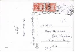 0846. Postal Italia 1955 , Taxe NICE  (Alpes), Timbre Disparu - Lettres & Documents
